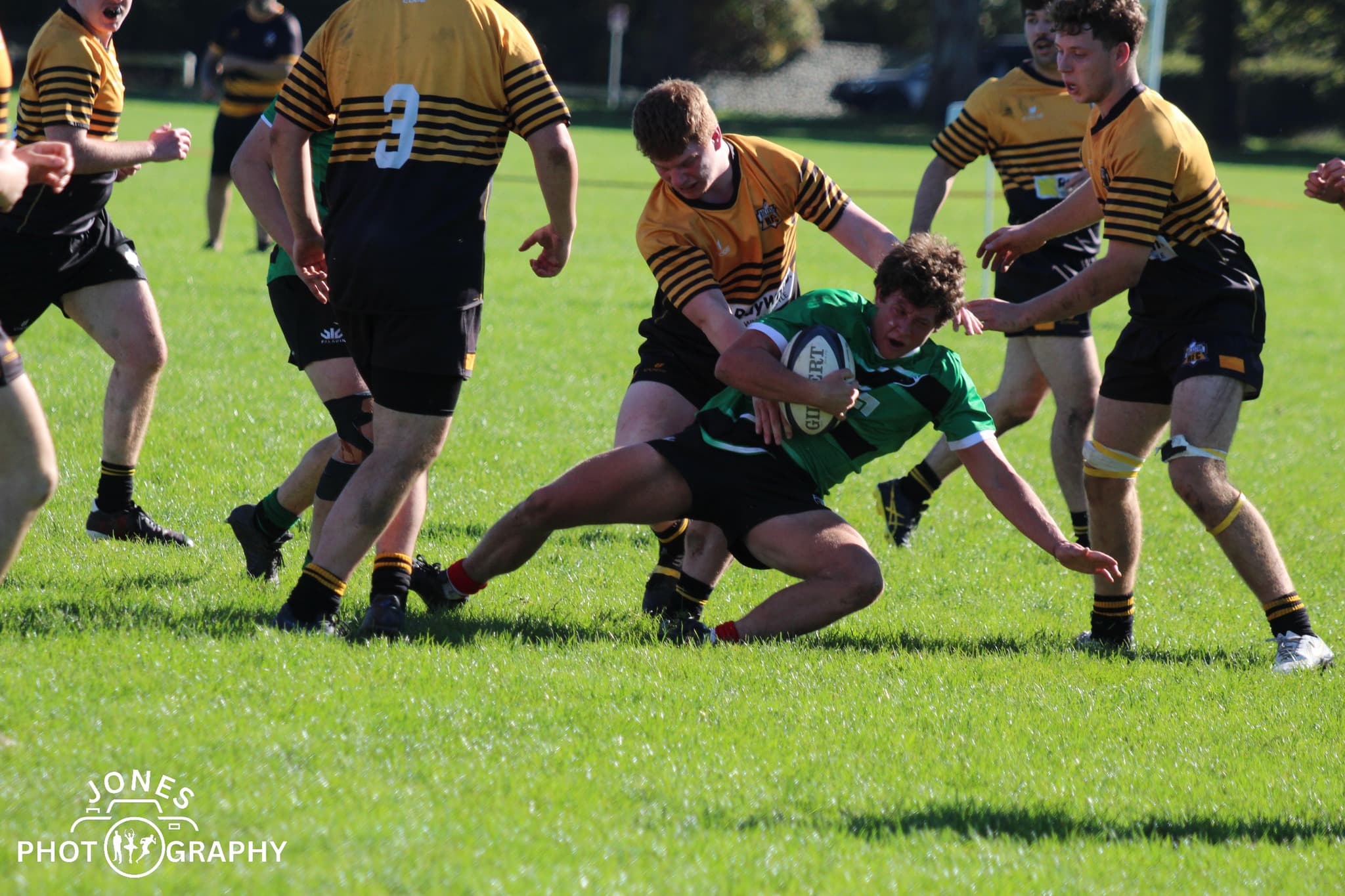 Rolleston RFC players contesting a lineout